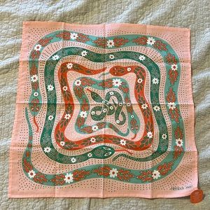Hemlock Goods No 069 Snakes Pink Bandana - 22” - NWT